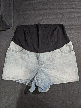 Midi Jean Shorts Maternity